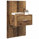 vidaXL Éjjeliszekrény fiókkal 2 pcs Öreg fa 50 x 32,5 x 80cm Faanyag