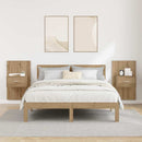 vidaXL Éjjeliszekrény 2 pcs Artisan tölgy 50 x 32,5 x 80cm Faanyag