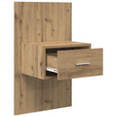 vidaXL Éjjeliszekrény 2 pcs Artisan tölgy 50 x 32,5 x 80cm Faanyag
