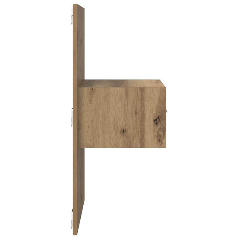 vidaXL Ágyat tartó szekrény 2 pcs kézműves tölgy 48.5 x 32.5 x 80 cm