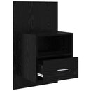 vidaXL Éjjeliszekrény 2 pcs Fekete tölgy 50 x 32,5 x 80cm Faanyag