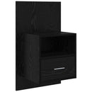 vidaXL Éjjeliszekrény 2 pcs Fekete tölgy 50 x 32,5 x 80cm Faanyag