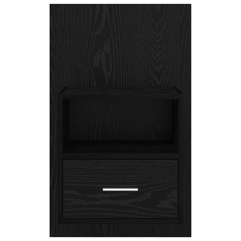 vidaXL Ágyat tartó szekrény 2 pcs Musta tammi 48.5 x 32.5 x 80 cm