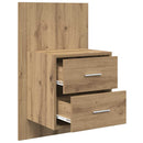 vidaXL Fali éjjeli szekrény 2 pcs Artisan tölgy 48,5 x 32,5 x 80 cm