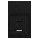 vidaXL Fali éjjeli szekrény 2 pcs Fekete tölgy 48,5 x 32,5 x 80 cm