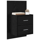 vidaXL Fali éjjeli szekrény 2 pcs Fekete tölgy 48,5 x 32,5 x 80 cm