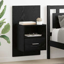 vidaXL Éjjeliszekrény 2 pcs Fekete tölgy 50 x 32.5 x 80cm Faanyag