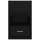 vidaXL Éjjeliszekrény 2 pcs Fekete tölgy 50 x 32.5 x 80cm Faanyag