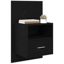 vidaXL Éjjeliszekrény 2 pcs Fekete tölgy 50 x 32.5 x 80cm Faanyag