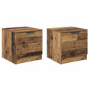 vidaXL Ágyat tartó szekrény 2 pcs Öreg fa 40 x 39 x 40cm Faanyag