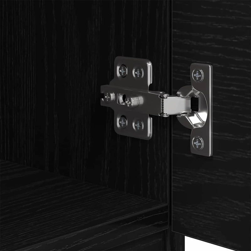 vidaXL Ágyat tartó szekrény 2 pcs Musta tammi 40 x 39 x 40 cm Faanyag