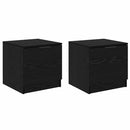 vidaXL Ágyat tartó szekrény 2 pcs Fekete tölgy 40 x 39 x 40cm Faanyag