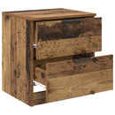vidaXL Éjjeliszekrény fiókkal 2 pcs Régi fa 45 x 39 x 50 cm Faanyag