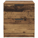 vidaXL Éjjeliszekrény fiókkal 2 pcs Öreg fa 45 x 39 x 50cm Faanyag