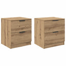 vidaXL Éjjeliszekrény 2 pcs Artisan tölgy 45 x 39 x 50cm Faanyag