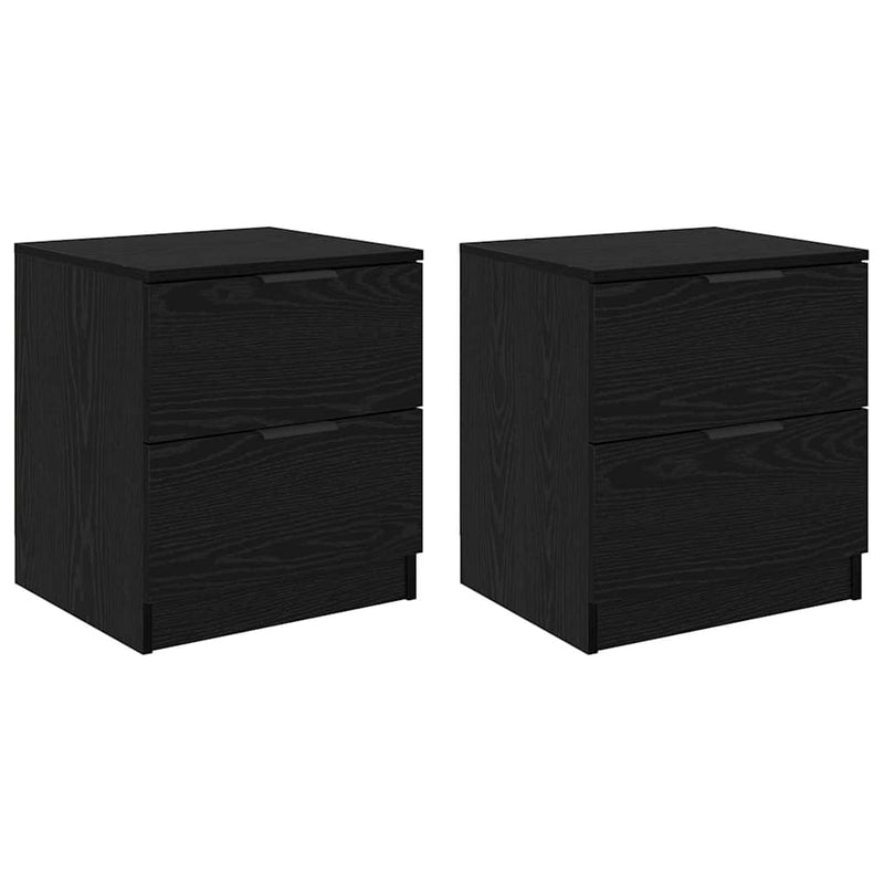 vidaXL Éjjeliszekrény 2 pcs Musta tammi 45 x 39 x 50 cm Faanyag