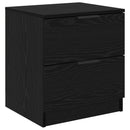 vidaXL Éjjeliszekrény 2 pcs Fekete tölgy 45 x 39 x 50cm Faanyag