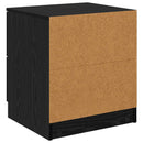 vidaXL Éjjeliszekrény 2 pcs Fekete tölgy 45 x 39 x 50cm Faanyag