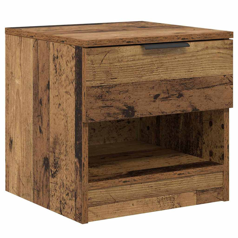 vidaXL Ágyat tartó szekrény 2 pcs Régi fa 40 x 39 x 40 cm Faanyag