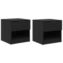 vidaXL Ágyat tartó szekrény 2 pcs Fekete tölgy 40 x 39 x 40cm Faanyag
