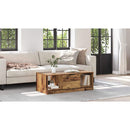 vidaXL Dohányzóasztal fiókkal Öreg fa 102 x 50 x 36cm Faanyag