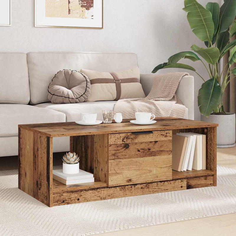 vidaXL Dohányzóasztal Régi fa 100 x 50 x 36 cm Faanyag