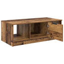 vidaXL Dohányzóasztal fiókkal Öreg fa 102 x 50 x 36cm Faanyag