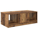 vidaXL Dohányzóasztal fiókkal Öreg fa 102 x 50 x 36cm Faanyag