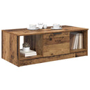 vidaXL Dohányzóasztal fiókkal Öreg fa 102 x 50 x 36cm Faanyag