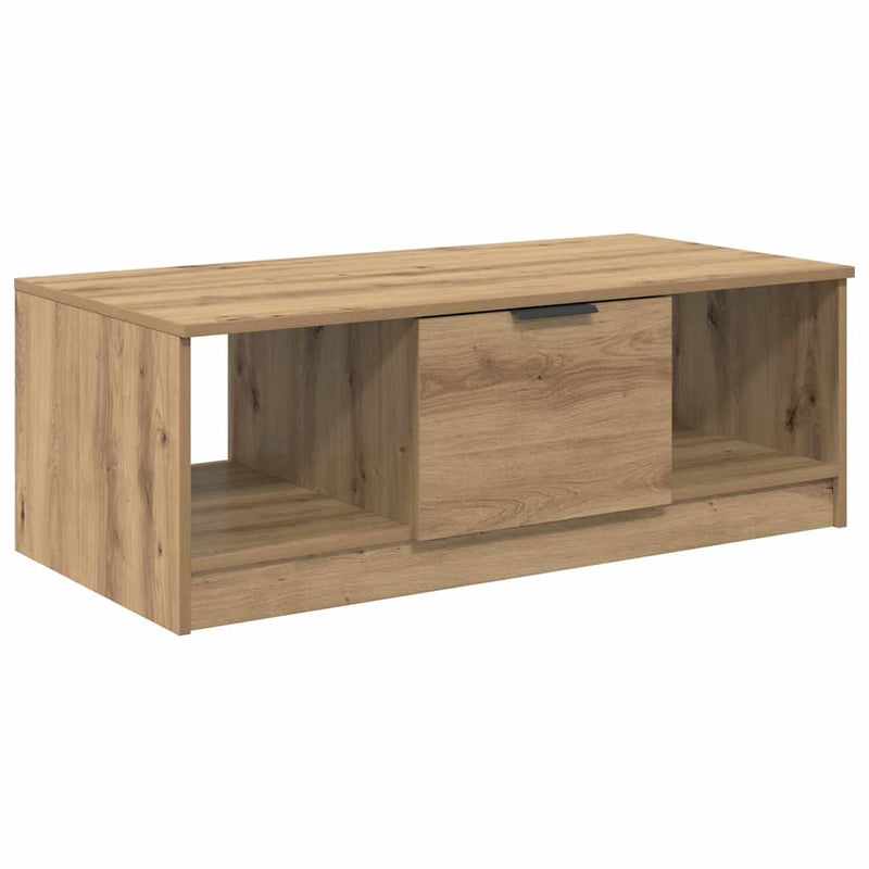 vidaXL Dohányzóasztal kézműves tölgy 100 x 50 x 36 cm Faanyag