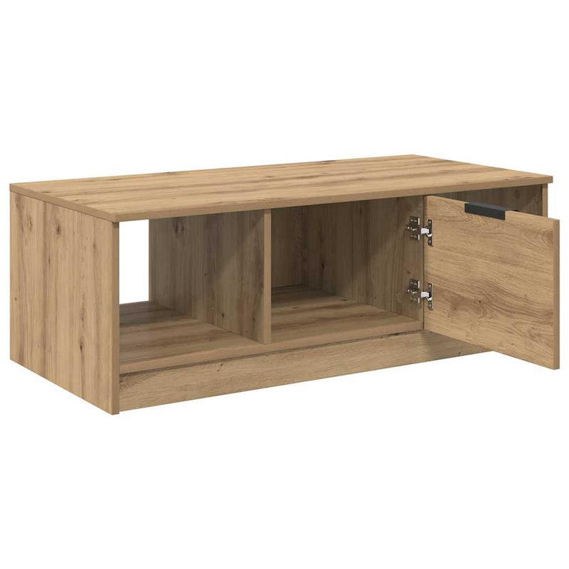 vidaXL Dohányzóasztal kézműves tölgy 100 x 50 x 36 cm Faanyag