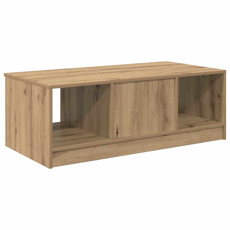 vidaXL Dohányzóasztal kézműves tölgy 100 x 50 x 36 cm Faanyag