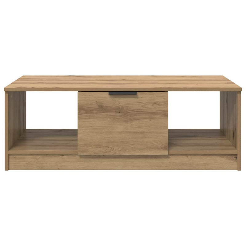 vidaXL Dohányzóasztal kézműves tölgy 100 x 50 x 36 cm Faanyag