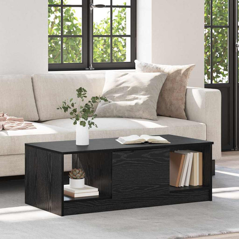 vidaXL Dohányzóasztal Musta tammi 100 x 50 x 36 cm Faanyag