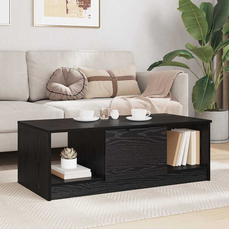 vidaXL Dohányzóasztal Musta tammi 100 x 50 x 36 cm Faanyag