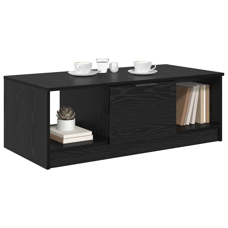 vidaXL Dohányzóasztal Musta tammi 100 x 50 x 36 cm Faanyag