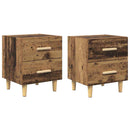 vidaXL Ágyat tartó szekrény 2 pcs Öreg fa 40 x 35 x 47.5cm Faanyag