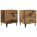 vidaXL Ágyat tartó szekrény 2 pcs Öreg fa 40 x 35 x 47,5 cm Faanyag
