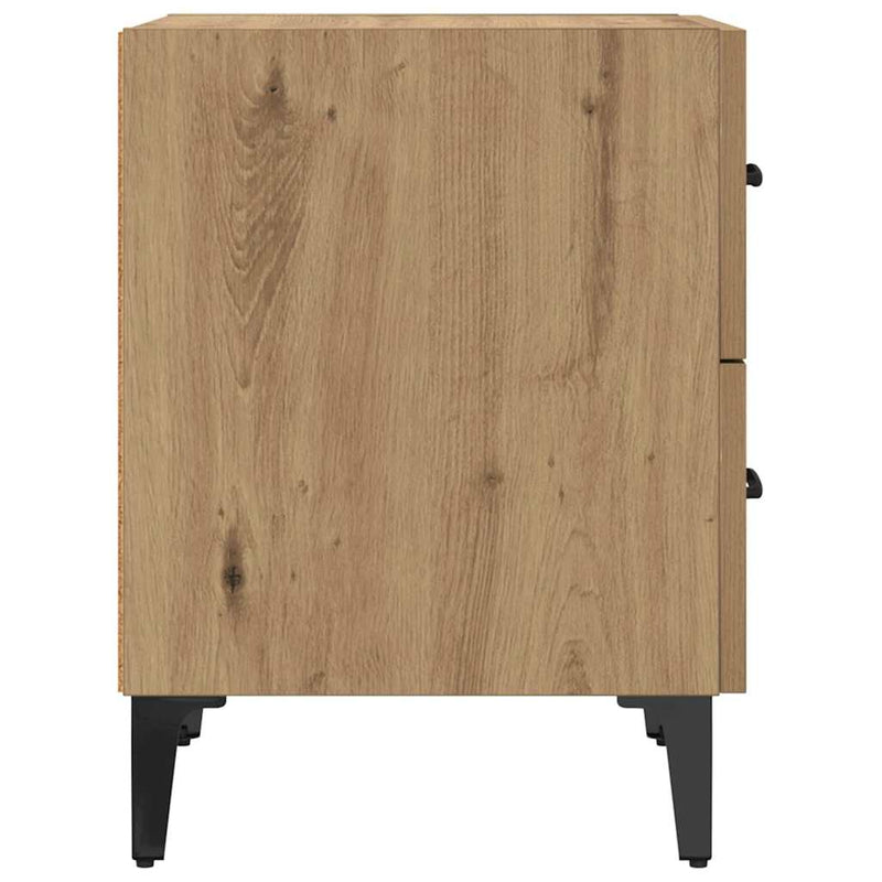 vidaXL Ágyat tartó szekrény 2 pcs kézműves tölgy 40 x 35 x 47.5 cm