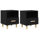 vidaXL Éjjeliszekrény 2 pcs Musta tammi 40 x 35 x 47.5 cm Faanyag