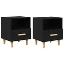 vidaXL Éjjeliszekrény 2 pcs Fekete tölgy 40 x 35 x 47 cm Faanyag