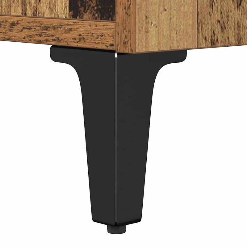 vidaXL Éjjeliszekrény fiókkal 2 pcs Régi fa 40 x 35 x 47.5 cm Faanyag