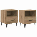 vidaXL Éjjeliszekrény 2 pcs Artisan tölgy 40 x 35 x 47,5 cm Faanyag