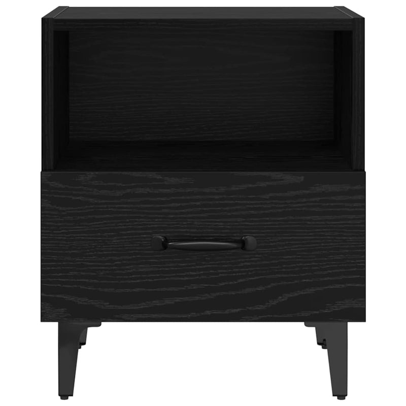 vidaXL Éjjeliszekrény fiókkal Musta tammi 40 x 35 x 47.5 cm Faanyag