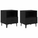 vidaXL Éjjeliszekrény 2 pcs Musta tammi 40 x 35 x 47.5 cm Faanyag