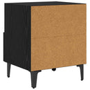 vidaXL Éjjeliszekrény 2 pcs Musta tammi 40 x 35 x 47.5 cm Faanyag