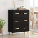 vidaXL Széf Fekete tölgy 69,5 x 34 x 90 cm Faanyag