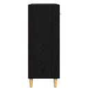 vidaXL Széf fiókkal Musta tammi 34 x 69.5 x 89 cm Faanyag