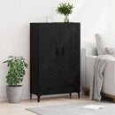 vidaXL Magasfiú Fekete tölgy 70 x 31 x 115 cm Műszaki fa és vas