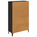 vidaXL Magasfiú Fekete tölgy 70 x 31 x 115 cm Műszaki fa és vas